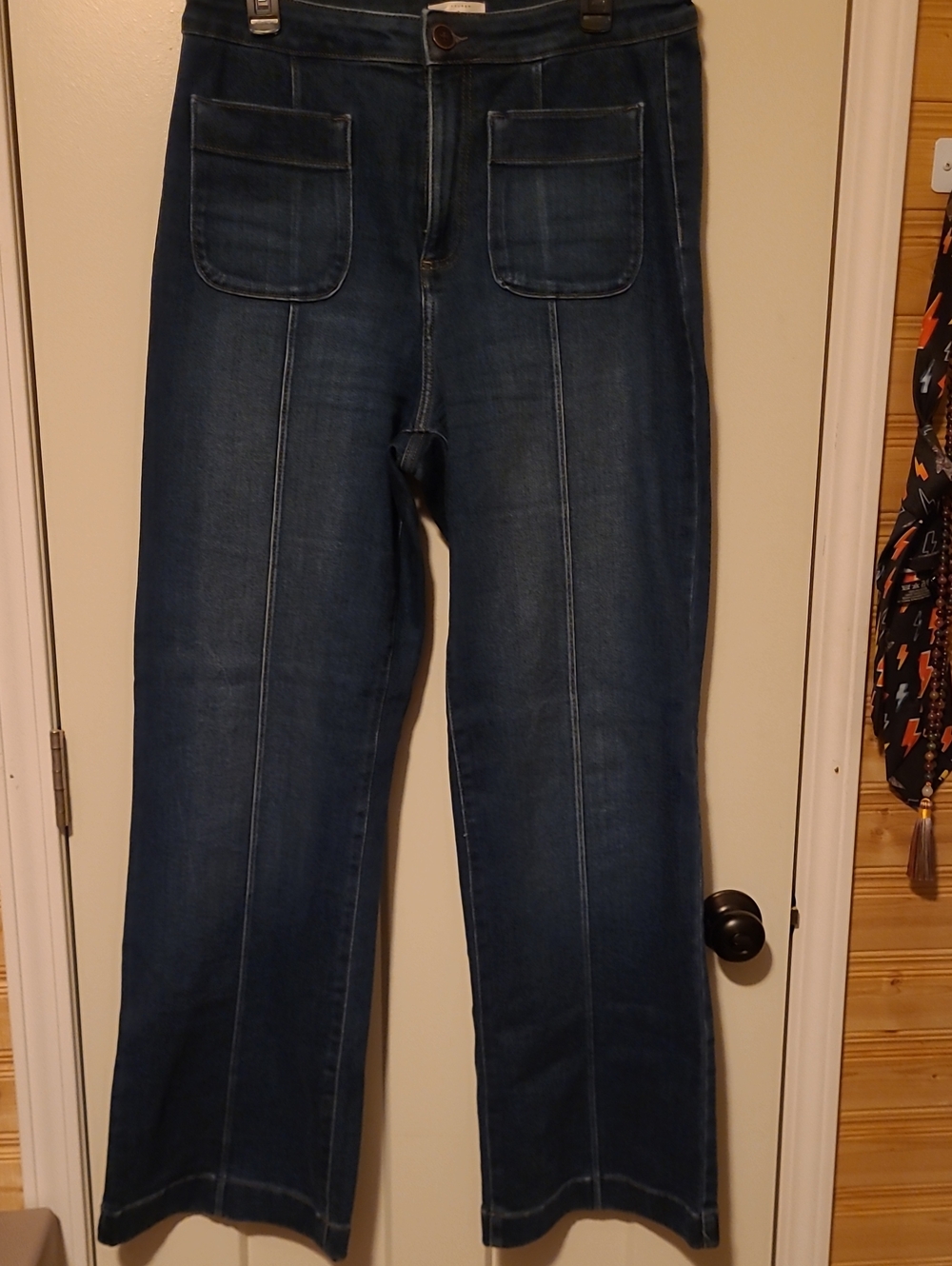 LC Lauren Conrad Dark Blue Wide Leg Jeans
